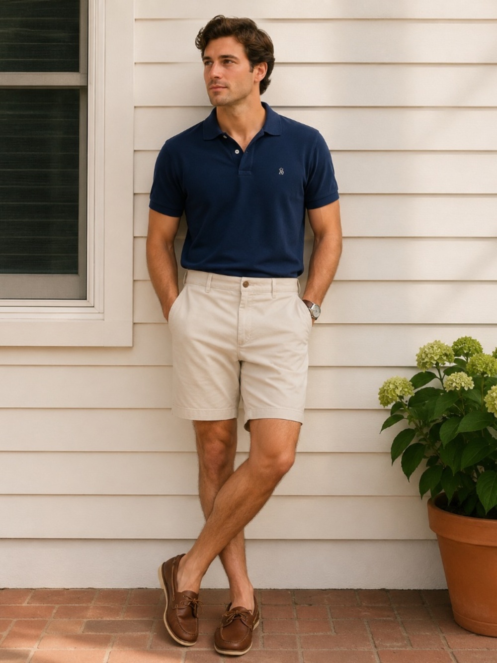 NWT Izod Saltwater men's shorts beige 38x9.5 preppy coastal nautical minimalist